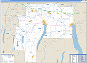 Ontario Wall Map Basic Style