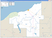 Ontonagon County Wall Map Basic Style