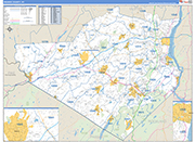 Orange Wall Map Basic Style