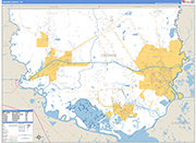 Orange County Wall Map Basic Style