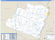 Orange County Wall Map Basic Style