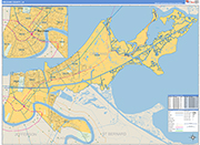 Orleans County Wall Map Basic Style