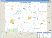 Orleans Wall Map Basic Style