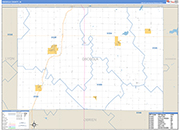 Osceola County Wall Map Basic Style
