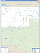Oscoda County Wall Map Basic Style