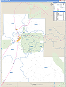 Otero County Wall Map Basic Style