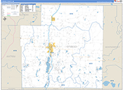 Otsego County Wall Map Basic Style