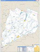 Otsego Wall Map Basic Style