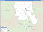 Ouray Wall Map Basic Style