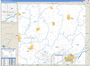 Outagamie County Wall Map Basic Style