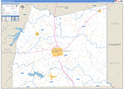 Panola County Wall Map Basic Style