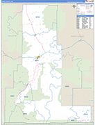 Park County Wall Map Basic Style