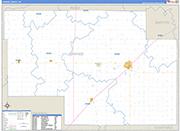 Pawnee County Wall Map Basic Style