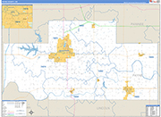 Payne County Wall Map Basic Style