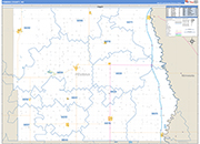 Pembina Wall Map Basic Style