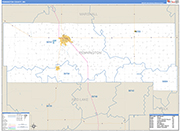 Pennington County Wall Map Basic Style