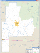 Perry County Wall Map Basic Style