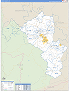 Perry County Wall Map Basic Style