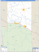 Perry County Wall Map Basic Style