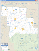 Perry County Wall Map Basic Style