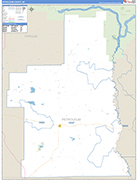 Petroleum County Wall Map Basic Style