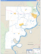 Phillips County Wall Map Basic Style