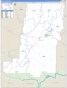 Phillips County Wall Map Basic Style