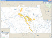 Pickens County Wall Map Basic Style