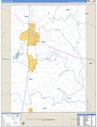Pike County Wall Map Basic Style