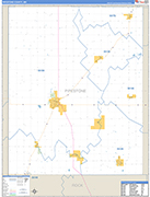 Pipestone County Wall Map Basic Style