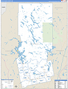 Piscataquis Wall Map Basic Style