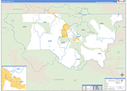 Pitkin County Wall Map Basic Style