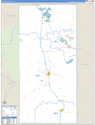 Platte County Wall Map Basic Style