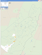 Pocahontas County Wall Map Basic Style