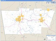 Polk County Wall Map Basic Style