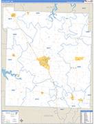 Polk County Wall Map Basic Style