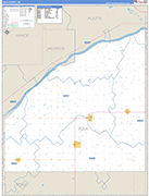Polk County Wall Map Basic Style