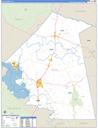 Polk County Wall Map Basic Style
