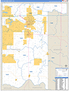 Pottawatomie County Wall Map Basic Style