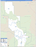 Powell County Wall Map Basic Style