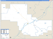 Prairie County Wall Map Basic Style