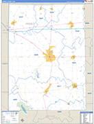 Preble County Wall Map Basic Style