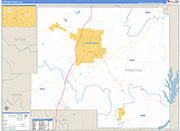 Prentiss County Wall Map Basic Style