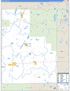 Price County Wall Map Basic Style