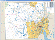 Providence Wall Map Basic Style