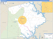 Putnam County Wall Map Basic Style