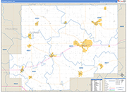 Putnam County Wall Map Basic Style