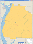 Quitman County Wall Map Basic Style