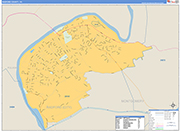 Radford County Wall Map Basic Style