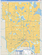 Ramsey County Wall Map Basic Style
